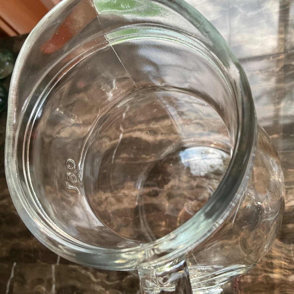 Vintage Italian 2 Bormioli Rocoo sized glass pitchers .5 and .25 liters - Picture 6 of 11
